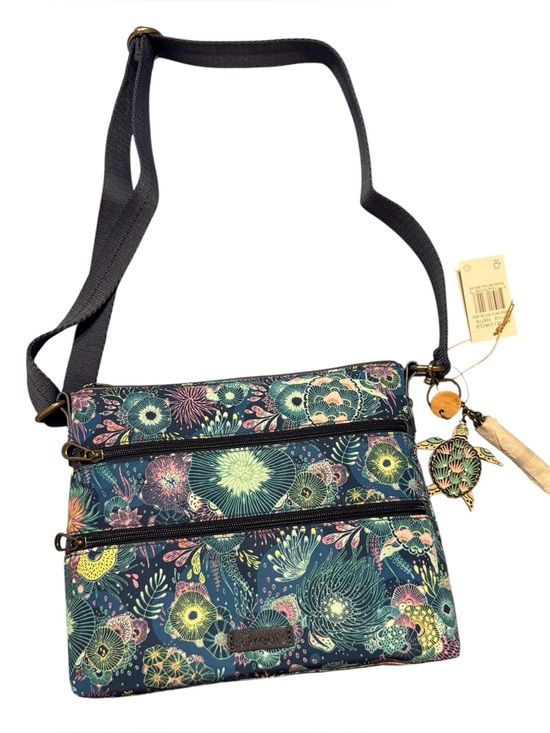 Handbags - Sakroots Basic Crossbody Bag in Blue Seascape print